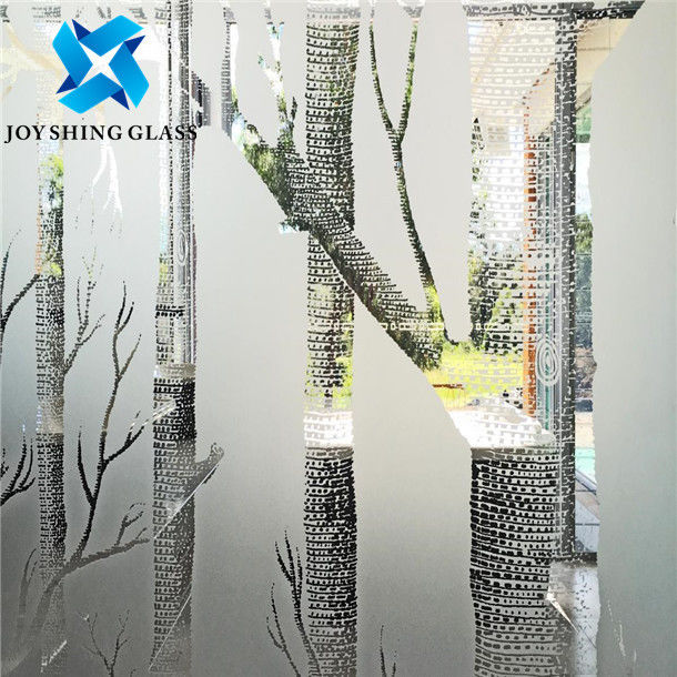 Grey Acid Etched Glass 3mm à 19mm pour la cloison de séparation en verre décorative