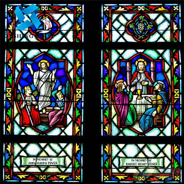 Le double solide de Tiffany Art Church Stained Glass 3mm-22mm a glacé le verre de fenêtre pour le mur