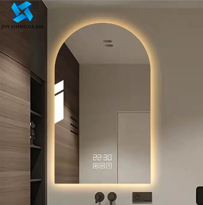 La vanité a allumé les miroirs fixés au mur pour la décoration de salles de bains, miroir de LED