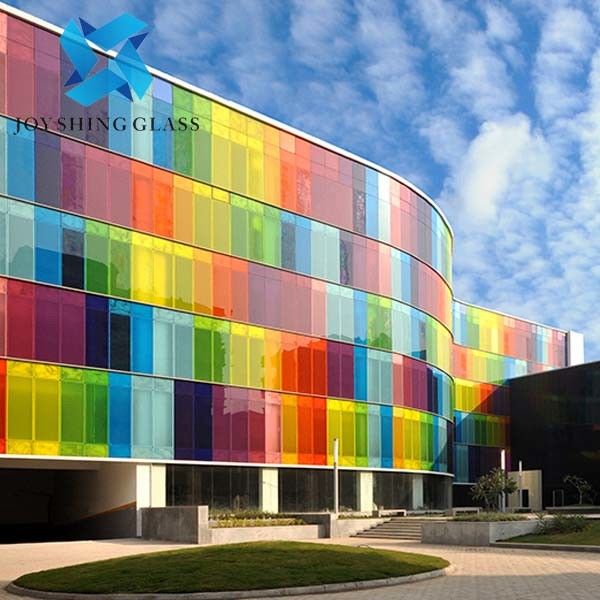 Verres de construction stratifiés colorés, feuille de verre stratifiée réfléchissante colorée