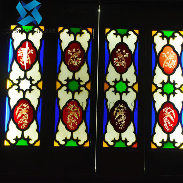 Le verre souillé décoratif de luxe lambrisse Crystal Art Glass For Door
