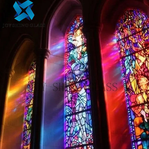 L'ODM d'OEM disponible en verre souillé coloré témoin d'église a adapté aux besoins du client
