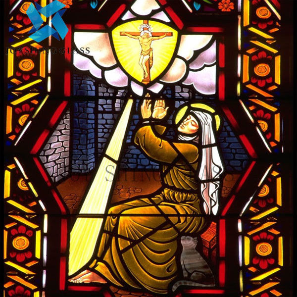Le verre souillé décoratif de luxe lambrisse Crystal Art Glass For Door