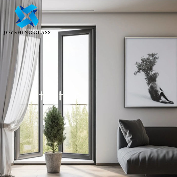 Porte de verre en aluminium à vitrage unique avec treillis en acier inoxydable Porte en verre en aluminium