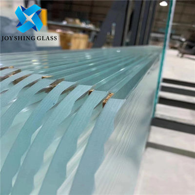 Verre de relief fait sur commande de séparation de mur, verre d'ondulation de l'eau pour le bâtiment