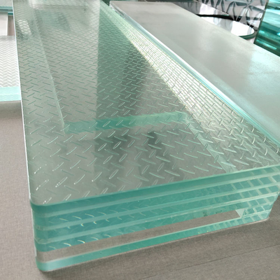 12 mm 16 mm Glace glacée antidérapante laminée trempée pour escaliers