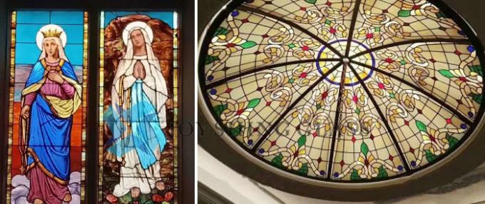 L'église incurvée a souillé le verre