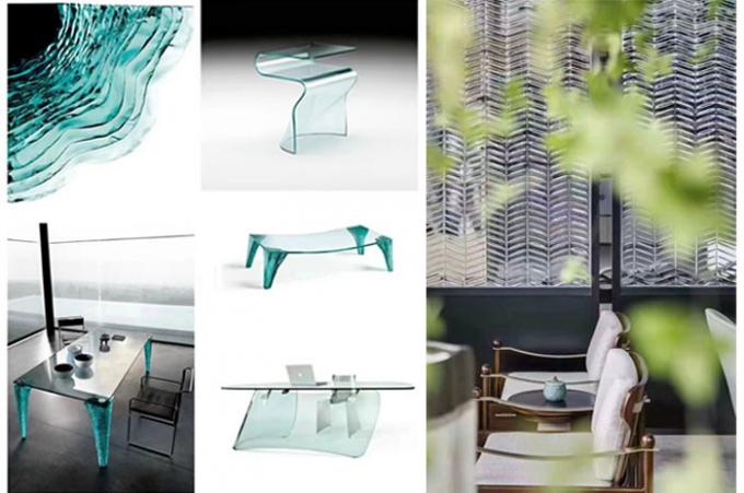 dessus de table de verre trempé